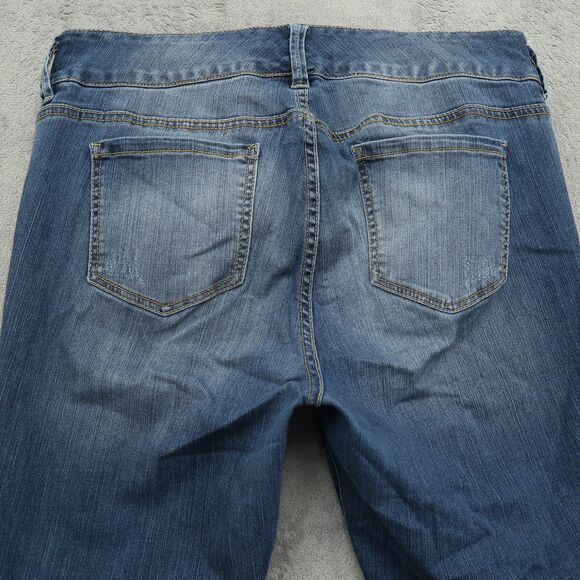 Torrid Jeans Women's Size 14R Blue Mid-Rise Jegging Denim 28.5"Inseam Distressed - Picture 15 of 16